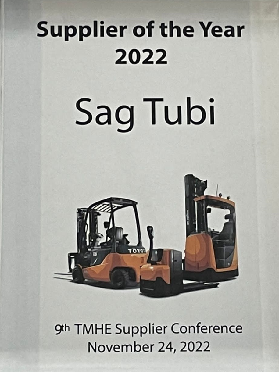 Toyota premia SAG Tubi come fornitore dell’anno 2022